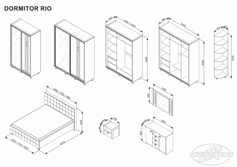 Dormitor modern Rio Alb